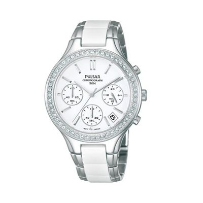 Ladies stainless steel chronograph watch pt3305x1